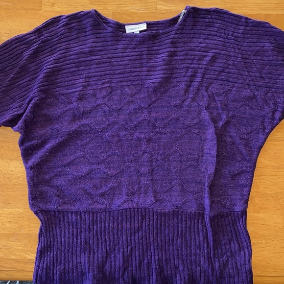 Fashion Bug purple short sleeve sweater - Picture 1 of 4
